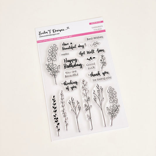 Evergreen Foliage Stamp Set