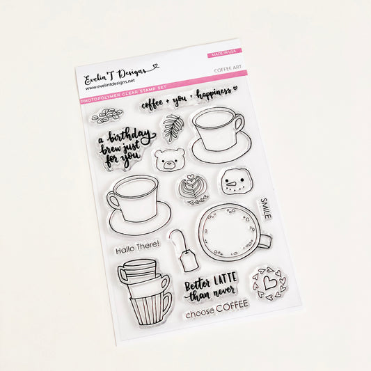 Coffee Art Stamp Set