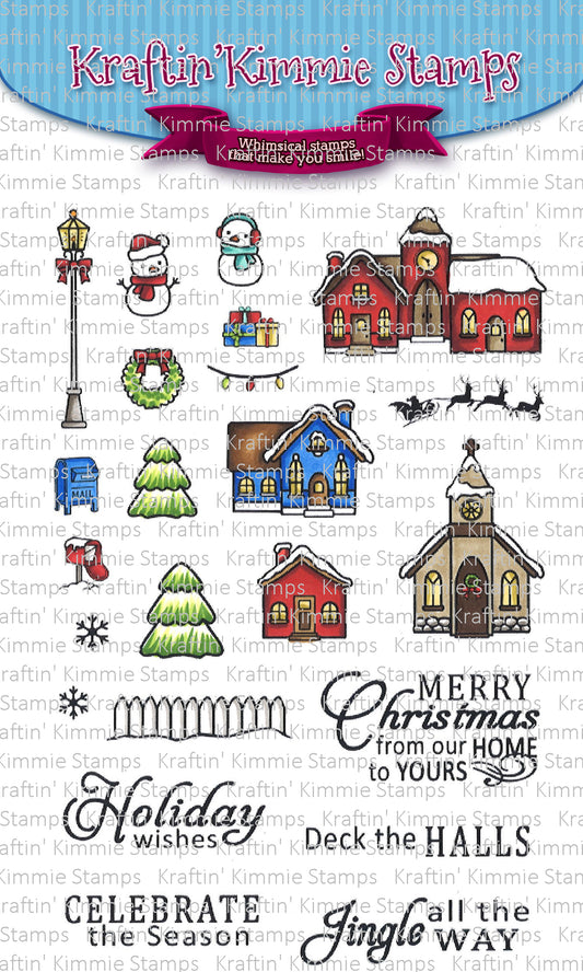 Holiday Village Stamp Set