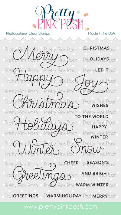 Holiday Scripts Stamp Set