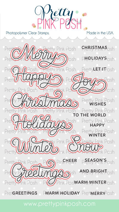 Holiday Scripts Stamp Set