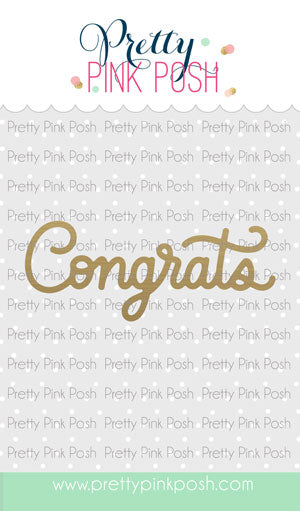 Congrats Script Hot Foil Plate