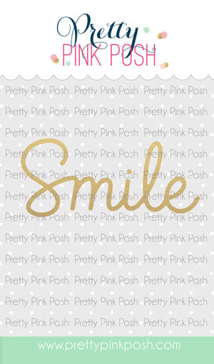 Large Smile Script Hot Foil Plate