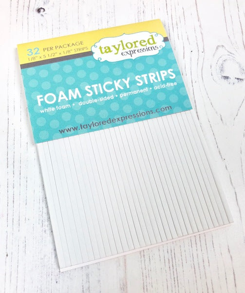 Foam Sticky Strips White