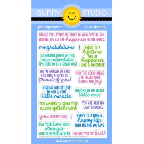 Inside Greetings Congrats Stamp Set