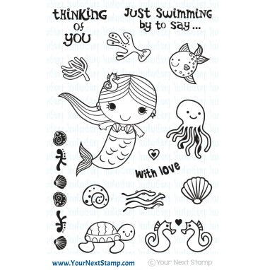 Just Swimming By Mermaid Stamp Set