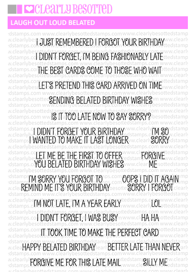 Laugh Out Loud Belated Stamp Set