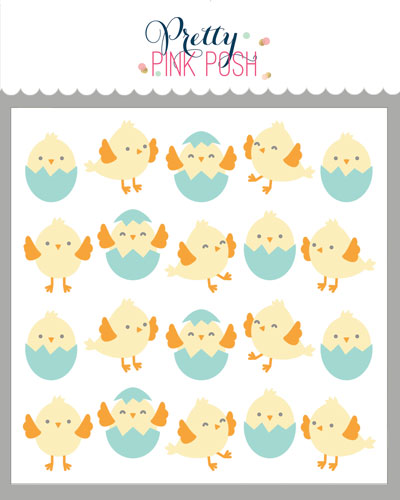 Layered Chicks Stencils