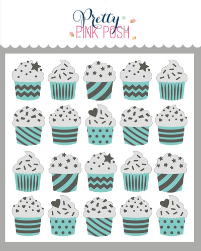 Layered Cupcakes Stencils