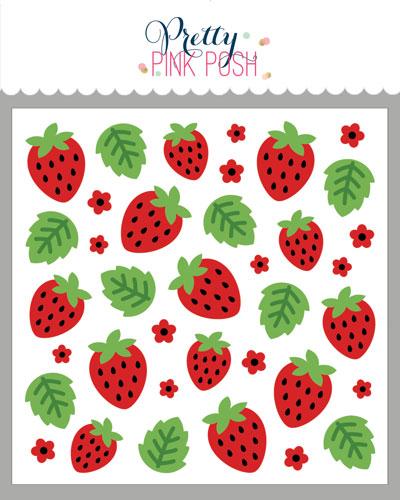 Layered Strawberries Stencils
