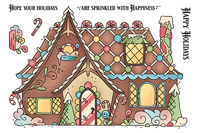 Gingerbread House Pocket Pals Stamp Set – Butterfly Reflections, Ink.