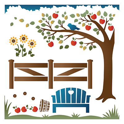 A Walk in the Park Stencil