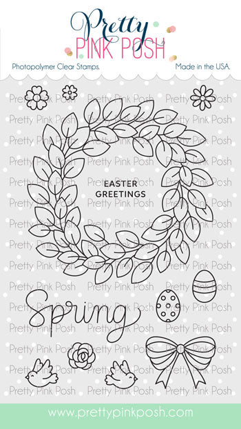 Leafy Spring Wreath Stamp Set