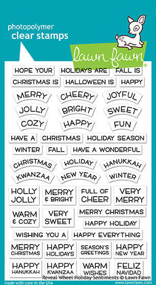 Reveal Wheel Holiday Sentiments Stamp Set