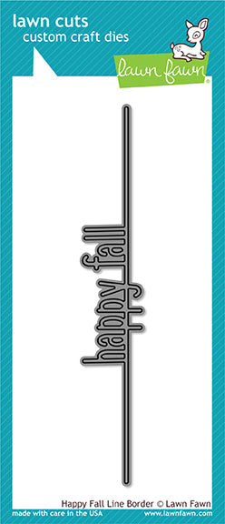 Happy Fall Line Border Die