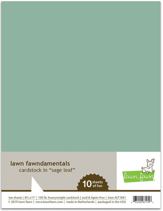 8.5 x 11 Cardstock Sage Leaf