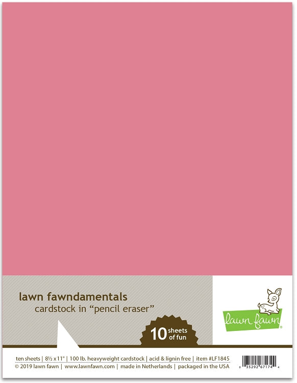 8.5 x 11 Cardstock Pencil Eraser