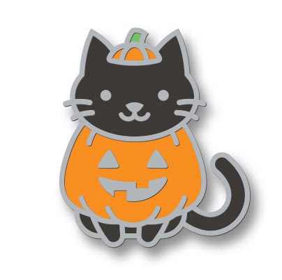 Cat-O'-Lantern Enamel Pin