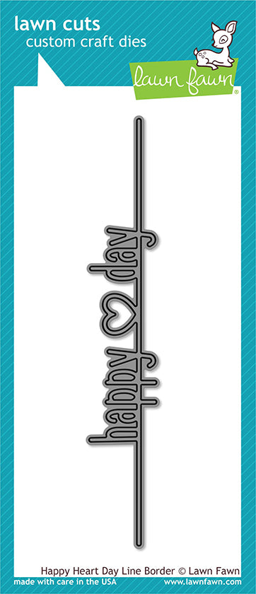 Happy Heart Day Line Border Lawn Cuts