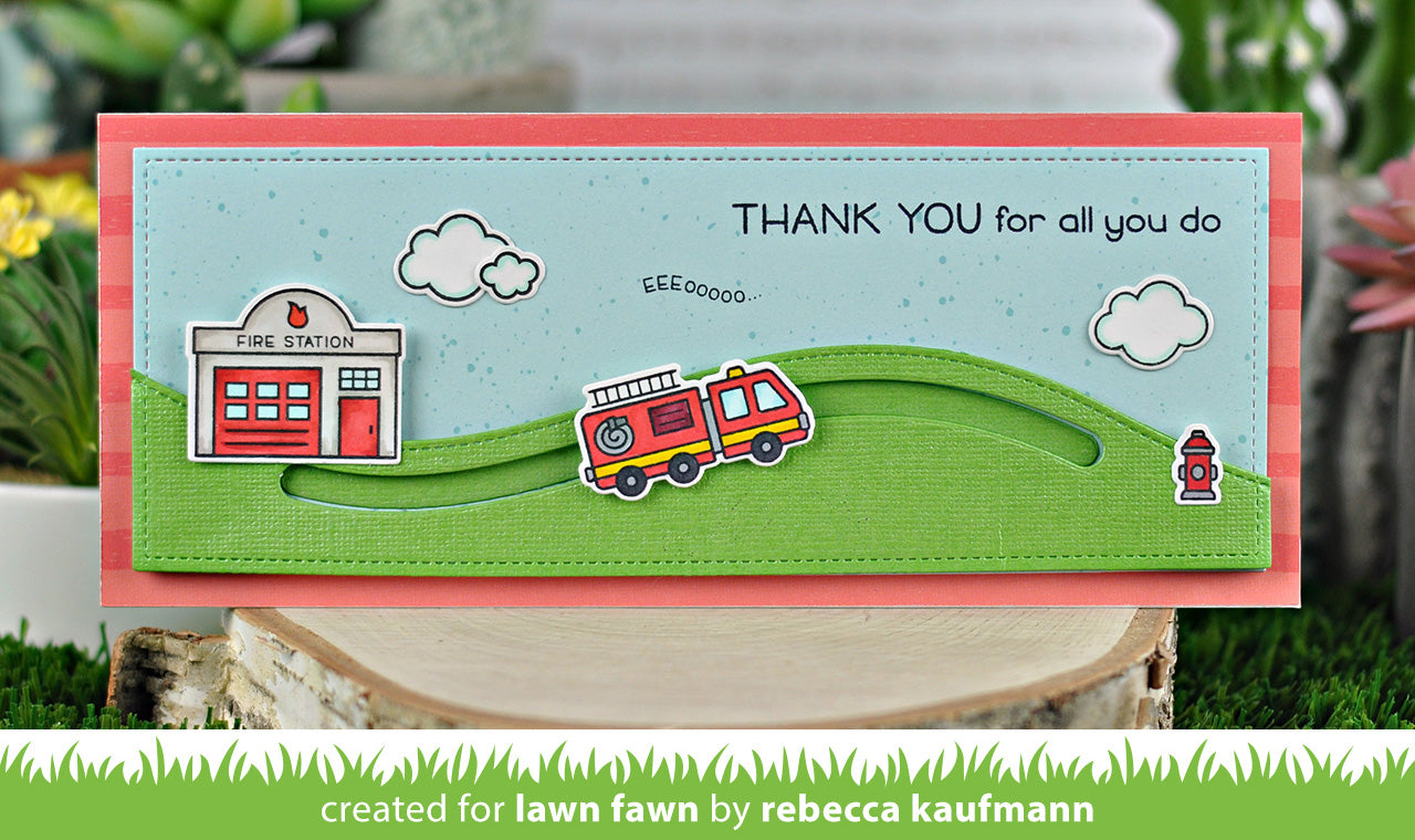 Slimline Stitched Hillside Borders Dies