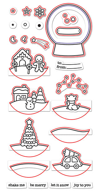 Snow Globe Scenes Lawn Cuts