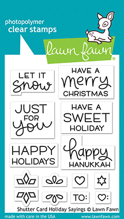 Shutter Card Holiday Saying Stamp Set