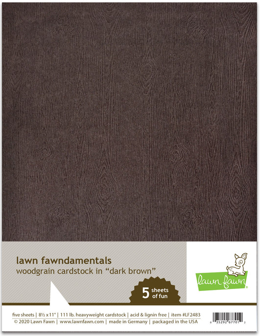 8.5 x 11 Woodgrain Cardstock - Dark Brown