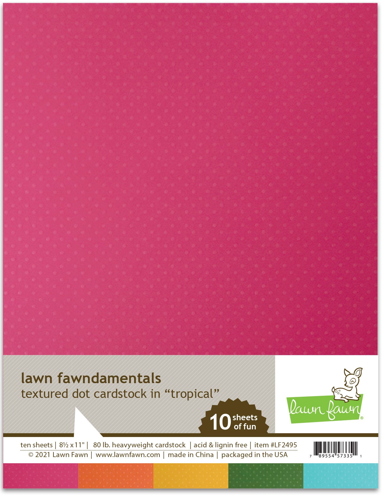 8.5 x 11 Textured Dot Cardstock - Tropical