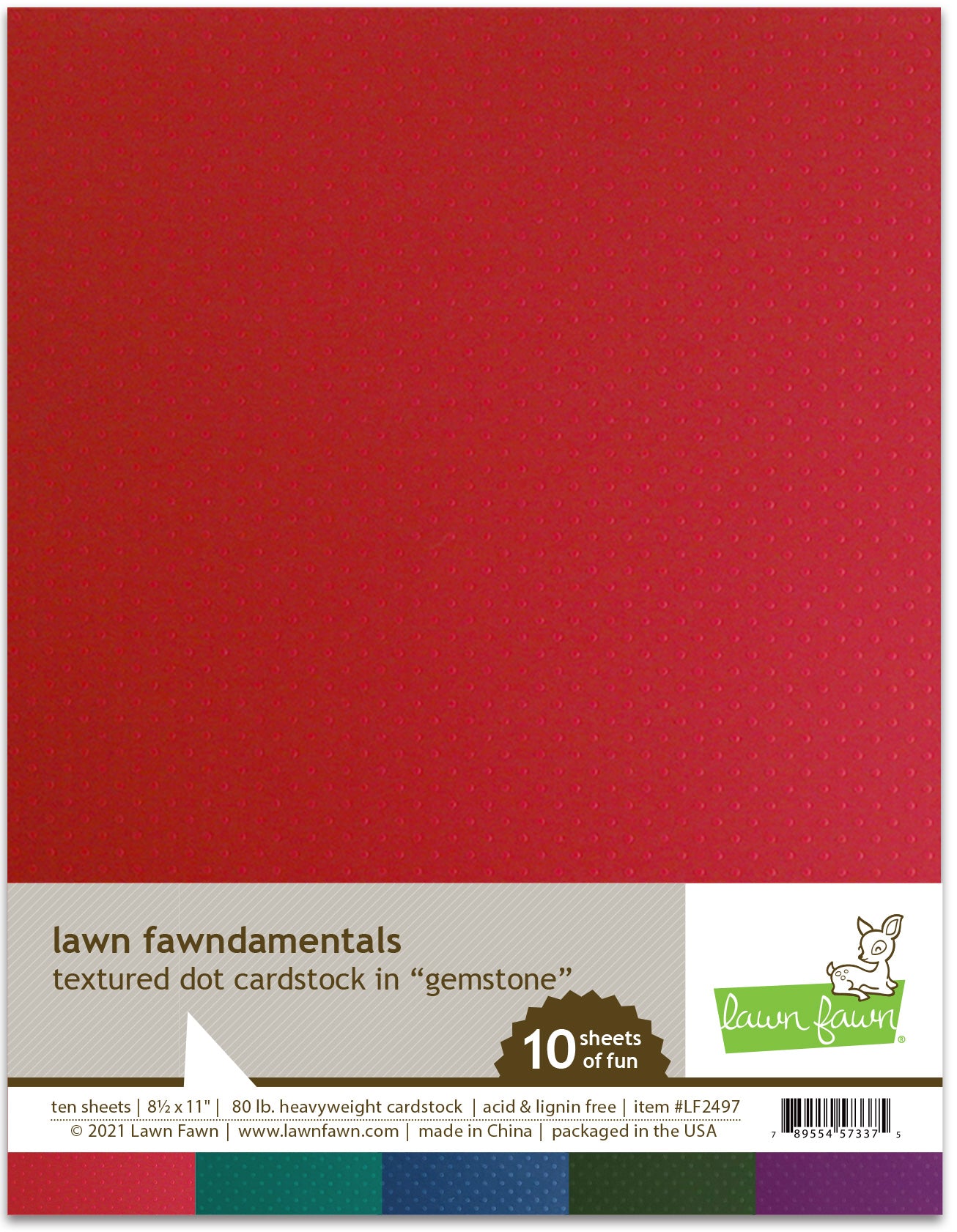 8.5 x 11 Textured Dot Cardstock - Gemstone