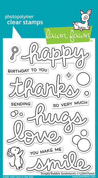 Scripty Bubble Sentiments Stamp Set