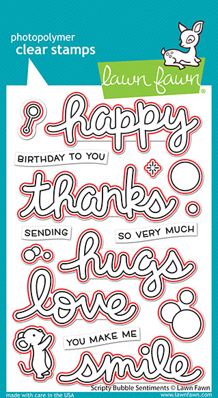 Scripty Bubble Sentiments Stamp Set