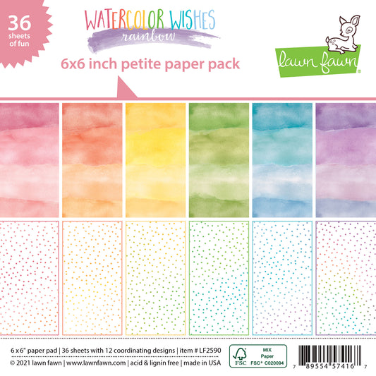 Watercolor Wishes Rainbow 6X6 Paper Pad