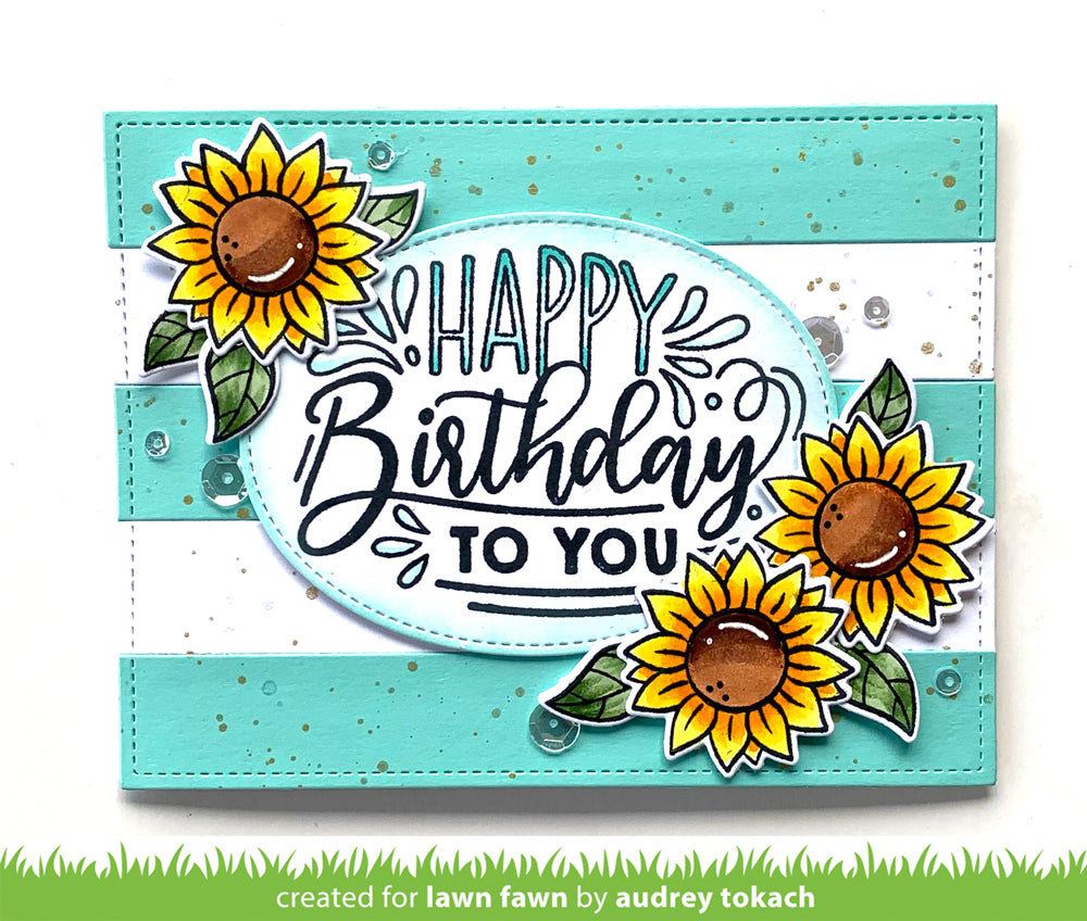 Giant Birthday Messages Lawn Cuts