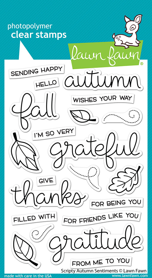 Scripty Autumn Sentiments Stamp Set