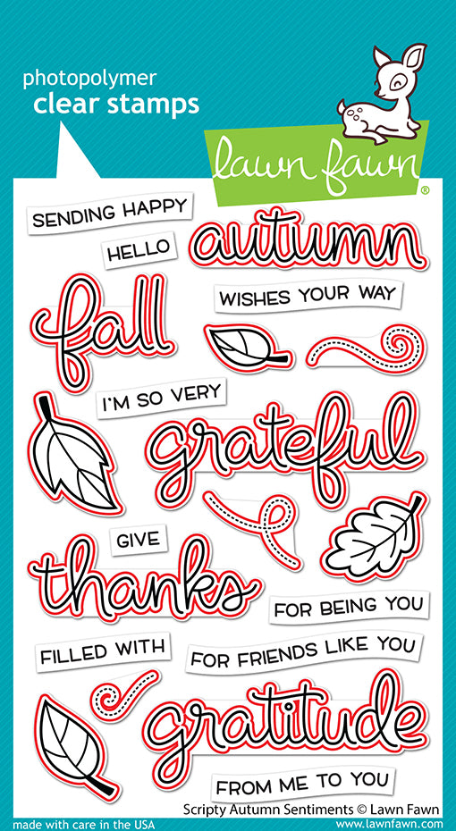 Scripty Autumn Sentiments Stamp Set