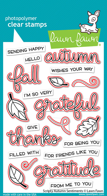Scripty Autumn Sentiments Stamp Set