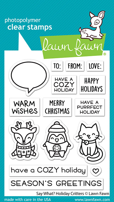Say What Holiday Critters Stamp Set