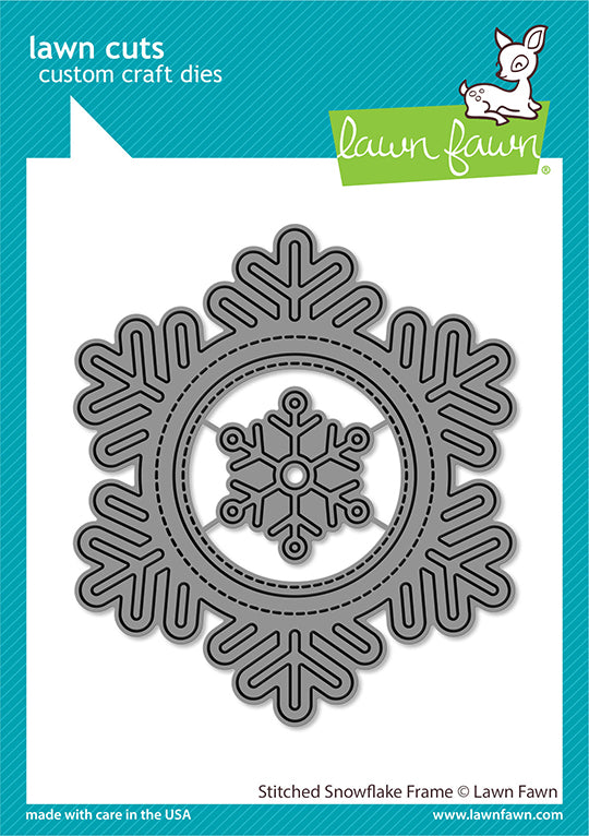Stitched Snowflake Frame Lawn Cuts