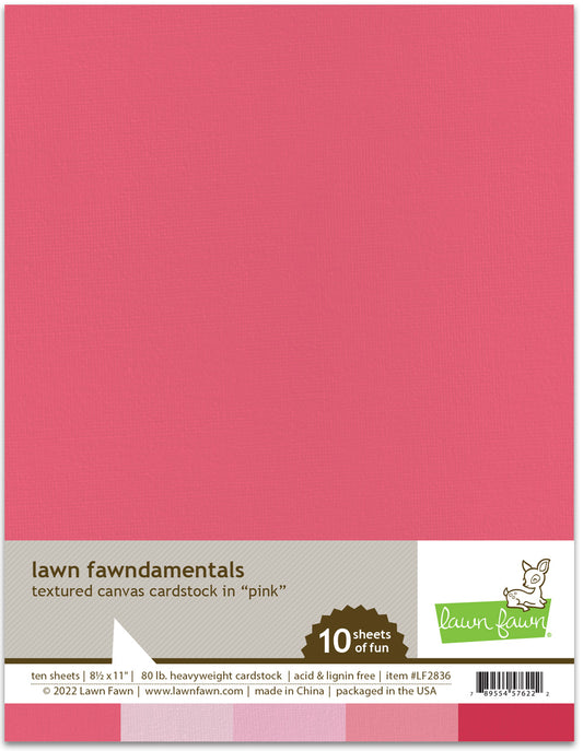 Textured Canvas 8.5 X 11 Cardstock - Pink