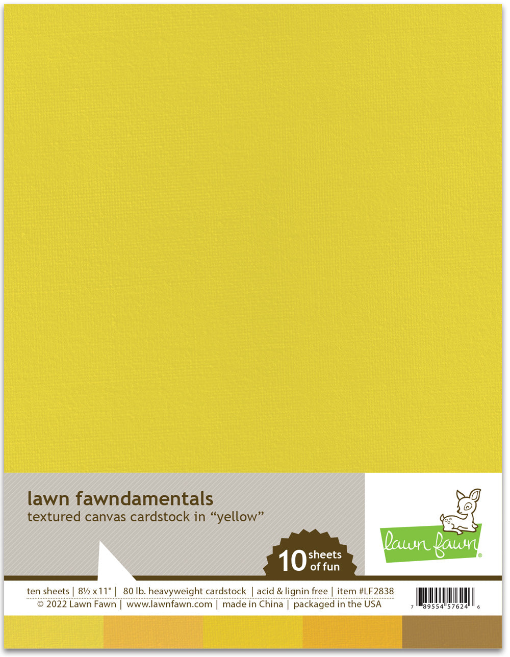 Textured Canvas 8.5 X 11 Cardstock - Yellow