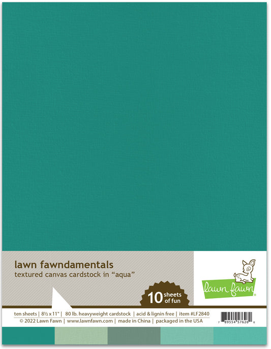 Textured Canvas 8.5 X 11 Cardstock - Aqua