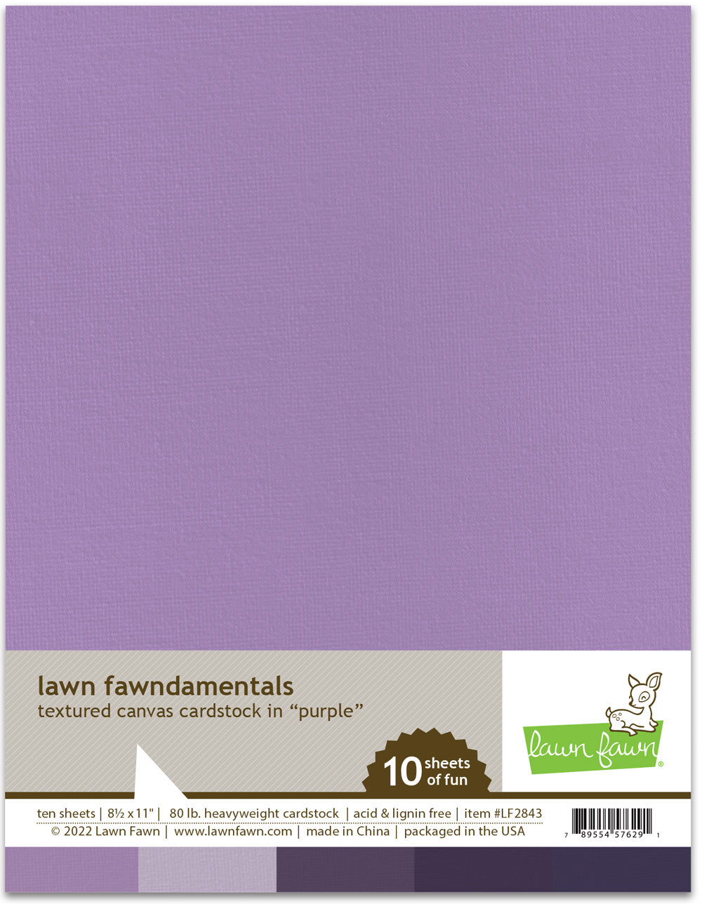 Textured Canvas 8.5 X 11 Cardstock - Purple