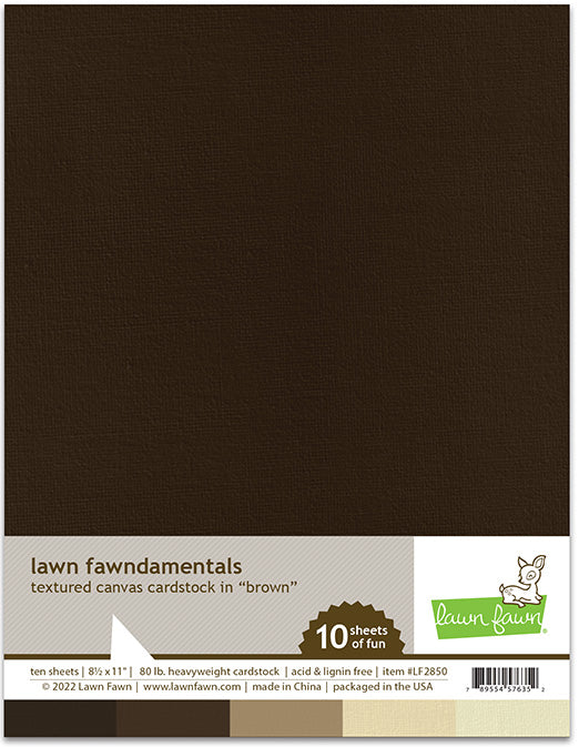 8.5 x 11 Textured Canvas Cardstock Brown