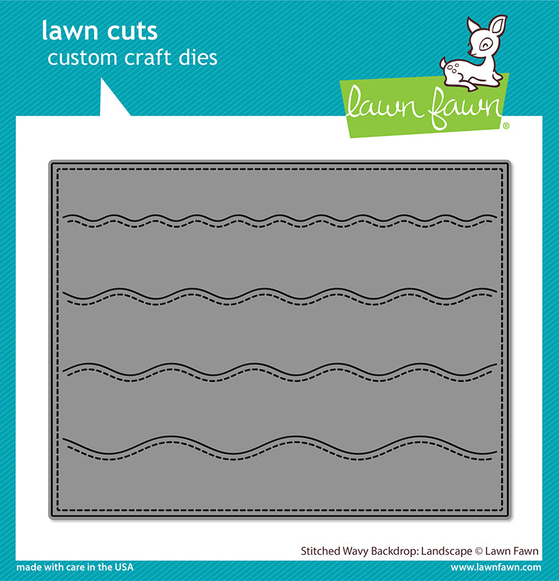 Stitched Wavy Backdrop: Landscape Lawn Cuts