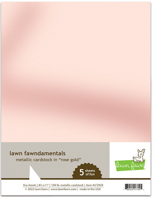 8.5 x 11 Metallic Cardstock - Rose Gold