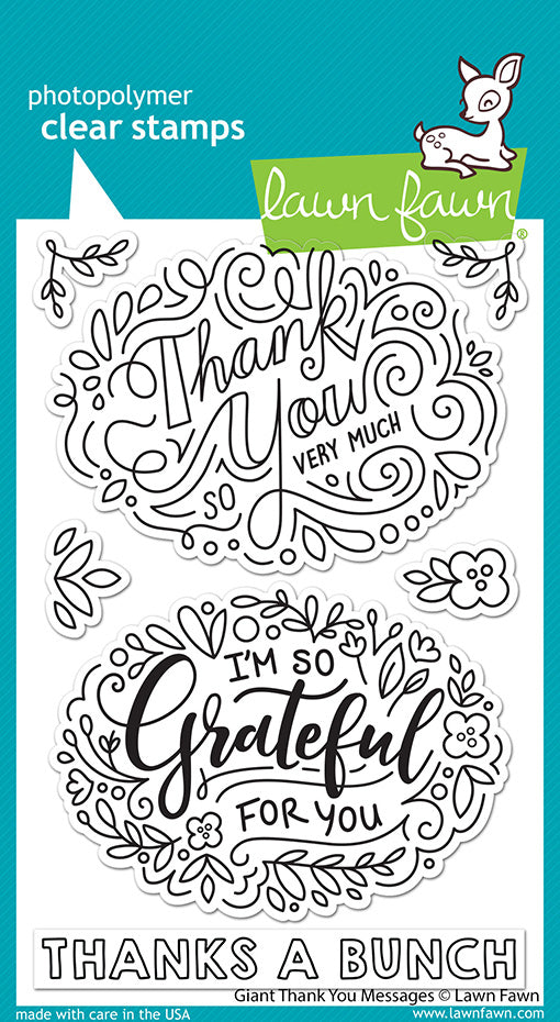 Giant Thank You Messages Stamp Set
