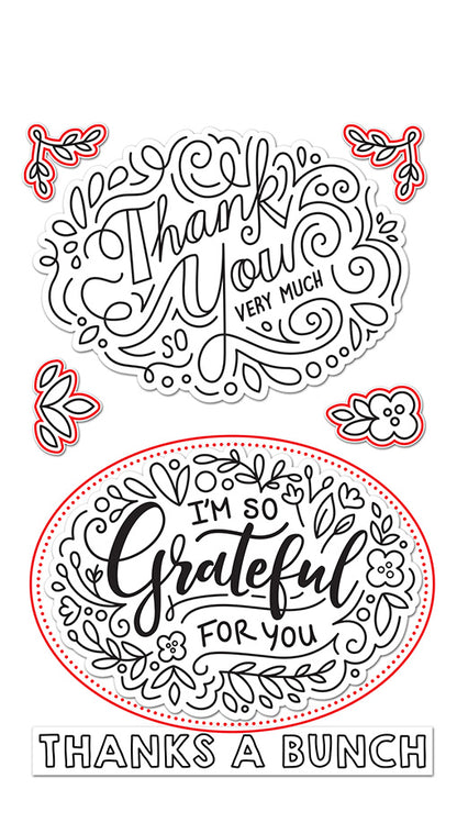Giant Thank You Messages Stamp Set