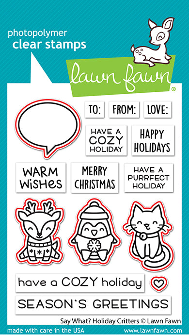 Say What Holiday Critters Stamp Set