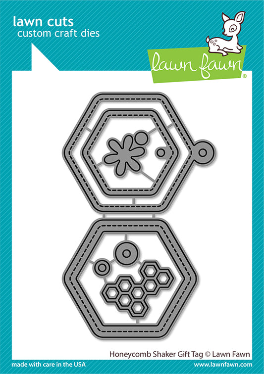 Honeycomb Shaker Gift Tag Lawn Cuts