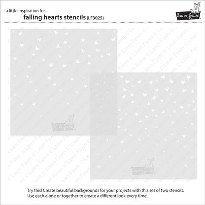 Falling Hearts Stencils